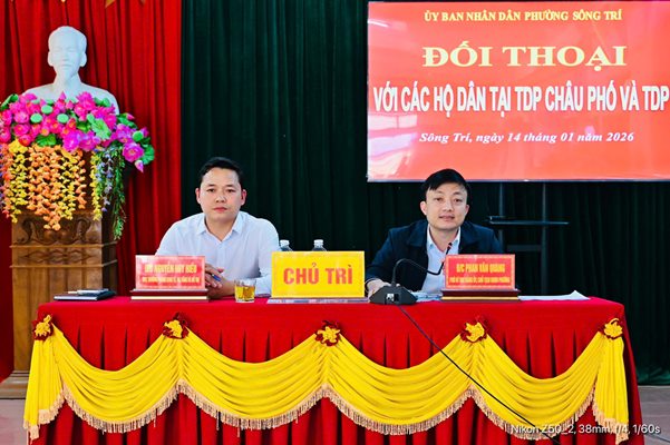 Phường Sông Trí tổ chức đối thoại với nhân dân về việc lập lại trật tự hành lang an toàn giao thông, xóa bỏ chợ cóc, chợ tạm