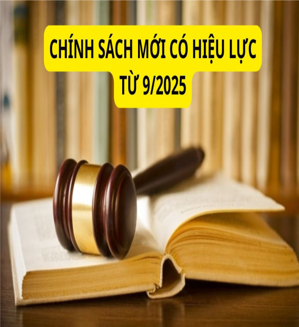 Một số chính sách có hiệu lực từ tháng 9 năm 2025
