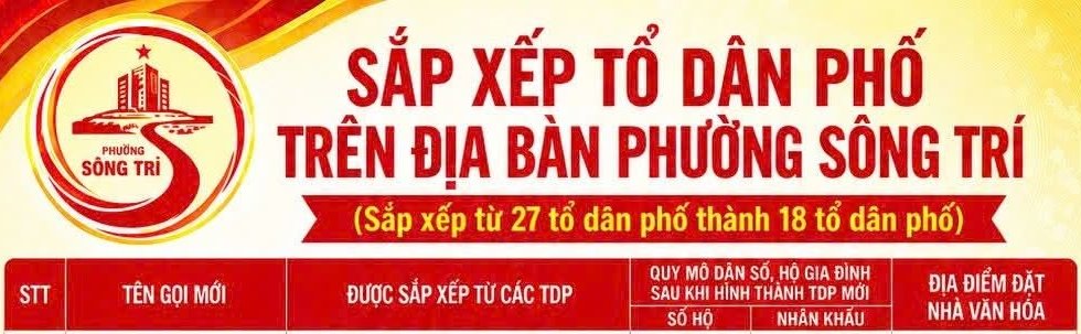 Phương án sắp xếp các tổ dân phố trên địa bàn phường Sông Trí