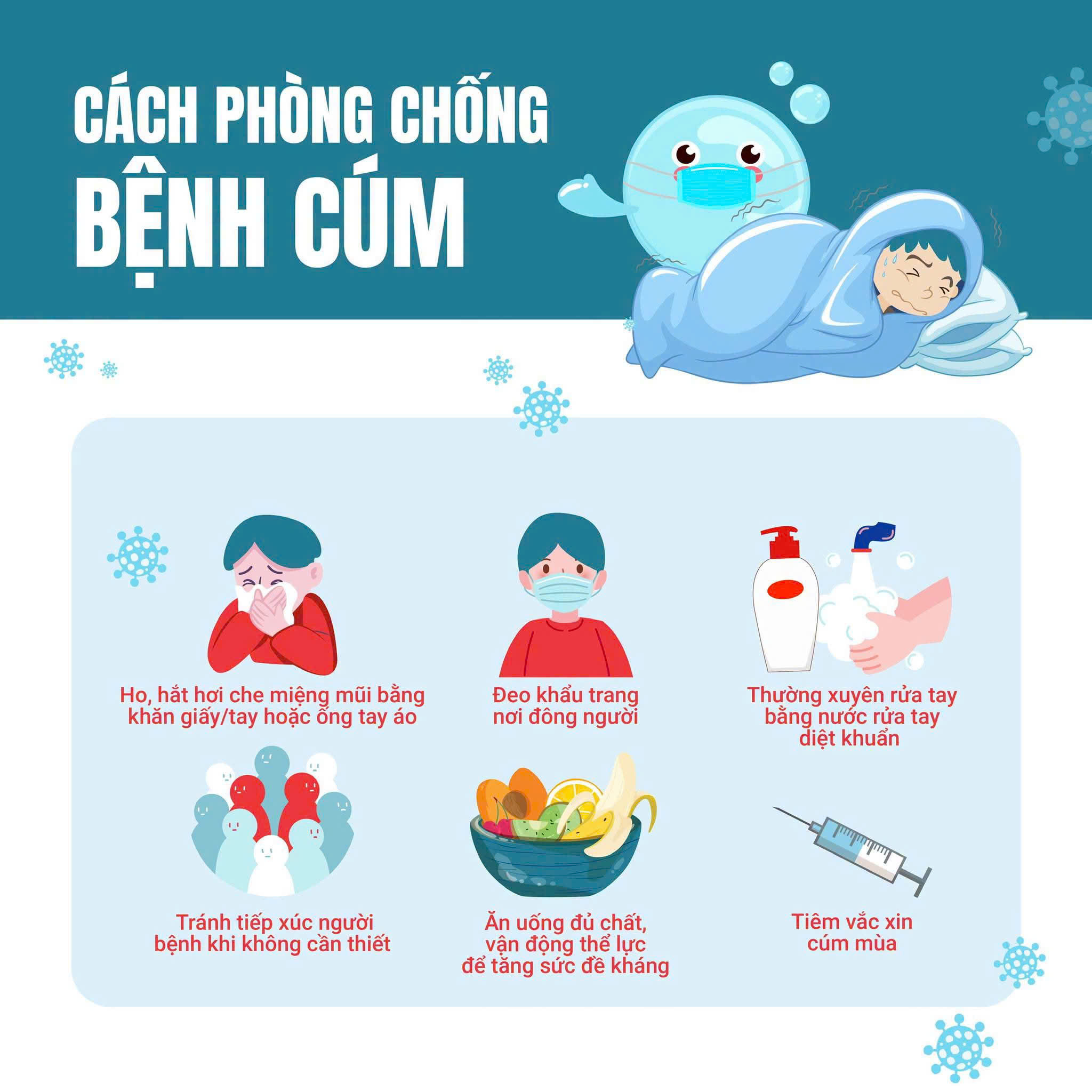 Chủ động phòng, chống bệnh cúm mùa