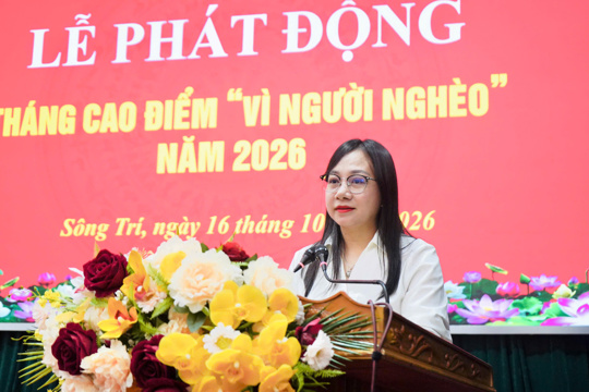 phường Sông Trí chung tay "Vì người nghèo" năm 2026 