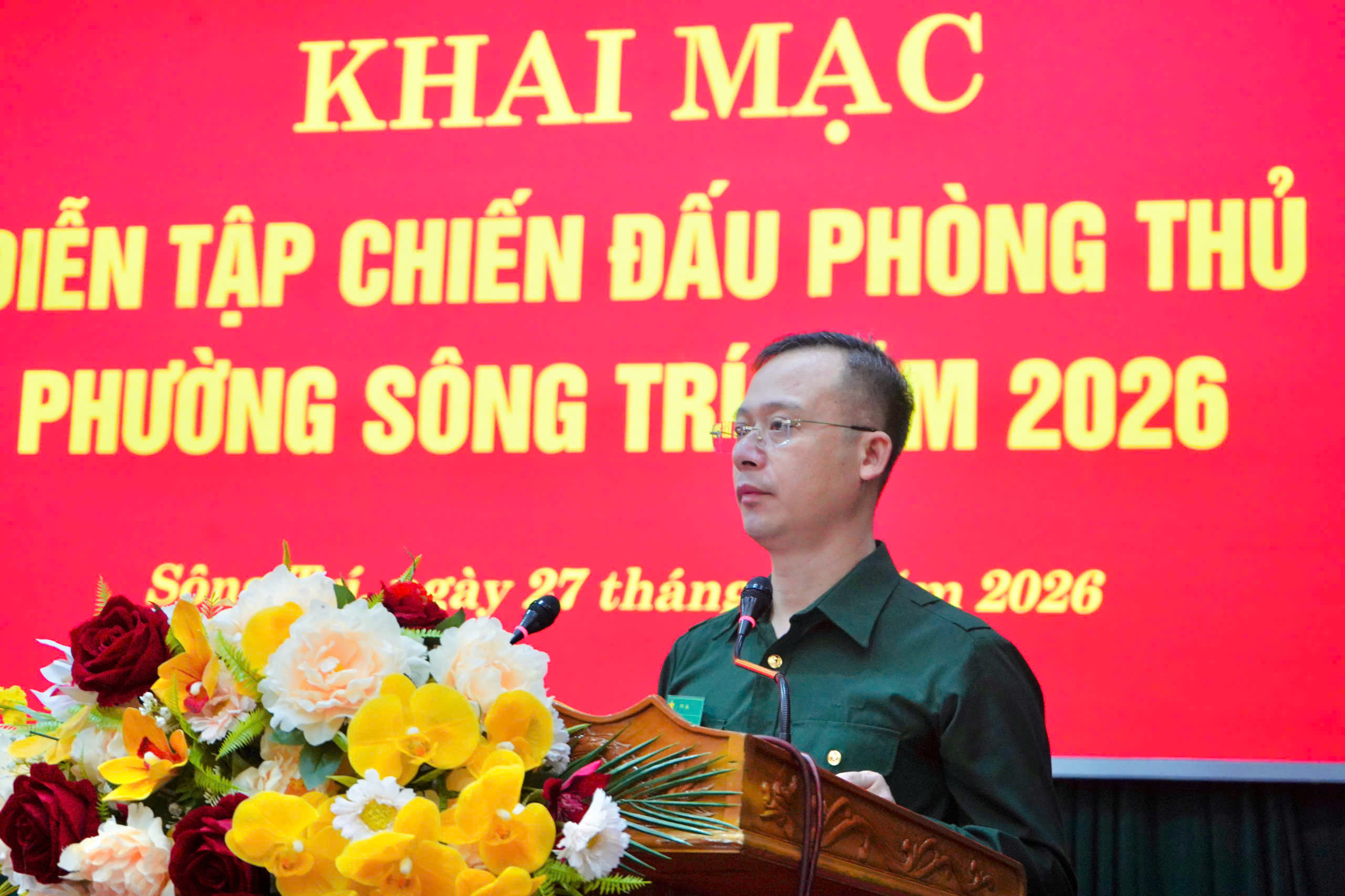 phường Sông Trí khai mạc diễn tập chiến đấu trong khu vực phòng thủ năm 2026