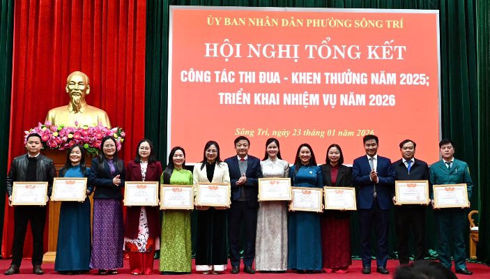 Phường Sông Trí tổ chức Hội nghị tổng kết công tác thi đua, khen thưởng năm 2025 và triển khai nhiệm vụ năm 2026 
